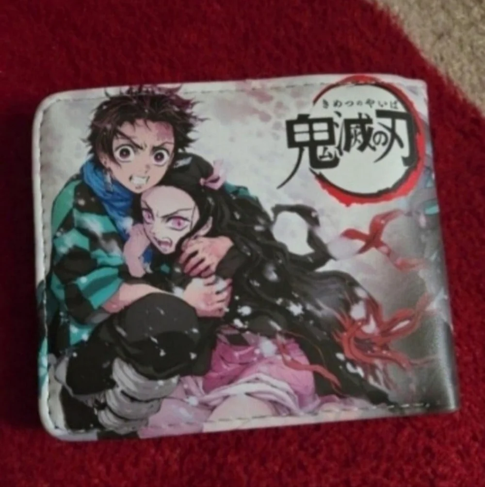 New demon slayer anime manga leather wallet